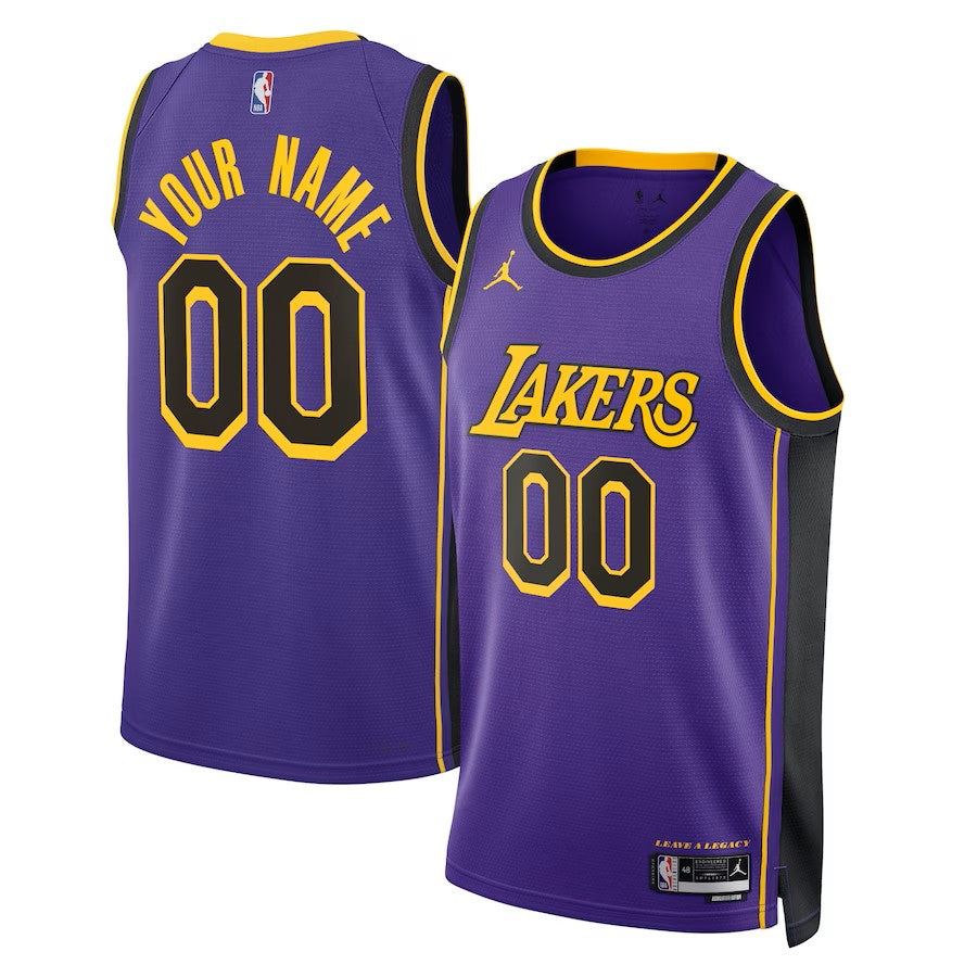 Los Angeles Lakers Jordan Brand 2022-23 Custom Purple Basketball